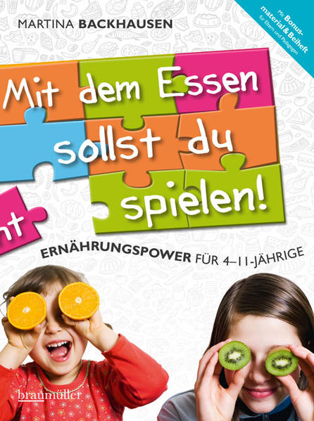 Mit dem Essen sollst du spielen ist ein Mitmachbuch zum Thema gesunde Ernährung für Kinder von vier bis elf Jahren. Schmackofit isst alles, was schmackhaft ist und fit macht! Diese Comicfigur entführt die Kinder in die Welt des Essens und vermittelt mit Spiel und Spaß Wissenswertes über das Ernährungsverhalten sowie den Stoffwechsel des menschlichen Körpers. Gesunde Ernährung wird mit Spielen, Rätseln, Mal- und Bastelaufgaben begreifbar gemacht und lädt zur Entdeckungsreise ein. Eltern finden praxisnahe Hilfestellungen und Tipps für die Ernährungserziehung und den facettenreichen Ess-Alltag mit Kindern. Das Beiheft zeigt Wege auf, wie wir den Blick unserer Kinder auf gesundes Essen lenken können und ganz nebenbei die Körperwahrnehmung als auch den Familiensinn stärken.