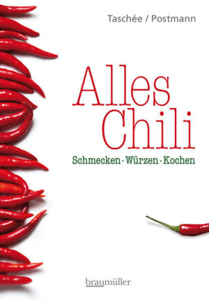 Die Chili ist auf dem Vormarsch. Dass zu Zeiten der Donaumonarchie in Österreich-Ungarn intensive Schärfe auf den Teller kam, ist soweit bekannt. Man denke nur an das ungarische Gulyás mit reichlich Paprikawürze . Nach dem Zerfall der Monarchie verabschiedete sich die scharfe Würze von hiesigen Speiseplänen, um erst viele Jahrzehnte später mit der Esskultur Mittel- und Lateinamerikas sowie des orientalischen oder asiatischen Raums wieder nach Westeuropa zurückzukehren. Heute wächst die Chili längst quer durch Europa und erfreut sich zunehmender Beliebtheit, zumal sie vielfältige positive Wirkungen auf den menschlichen Körper und Organismus hat. Das neue Werk von Simone Taschée und Klaus Postmann punktet mit einer vorurteilsfreien Herangehensweise an eines der ältesten Gewürze der Menschheit und richtet sich an alle kulinarisch Interessierten, die die Chili neu entdecken oder aber noch besser in der eigenen Küche einsetzen wollen. Neben der detaillierten Erläuterung des richtigen Umgangs mit aromatisch-pikanten Würzstoffen sowie der ausführlichen Darstellung der Verarbeitung der Chili findet sich in diesem Buch Wissenswertes über die kulinarische Anwendung. Einem Nachkochen hocharomatischer Speisen mit einem bewusst eingesetzten Schärfe- und Aromakick steht damit nichts mehr im Wege.