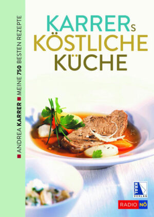 Essen ist nicht nur Genuss, es ist vor allem Erinnerung. Man schmeckt etwas und denkt an ein bestimmtes Erlebnis an früher, an die Kindheit. Nie wieder wird ein Fisolengulasch so schmecken wie damals, in den Sommerferien bei meiner Großmutter, als mich der Duft nach gerösteten Zwiebeln, Paprikapulver und frisch gekochtem Gemüse aus meinem Versteck des Apfelbaumes trieb ... Andrea Karrer zeigt Ihnen hier die besten Rezepte, die beliebtesten österreichischen Gerichte, teils wohlgehütete Familiengeheimnisse, teils international inspirierte Klassiker: immer feine, bodenständige Küche. Die Zubereitung von einer perfekten Rindssuppe, einem saftigen Bratl, herrlich flaumigen Knödeln, aber auch zum Teil verloren gegangenes Wissen über die Zubereitung von Innereien und eine große Auswahl an Mehlspeisrezepten machen "Karrers köstliche Küche" zu einem Standardwerk der österreichischen Küche. Neben Schritt-für-Schritt-Anleitungen, Küchenwissen der Haubenköchin, vielen persönlichen Tipps und Variationsmöglichkeiten finden Sie darin Inspirationen für die sonntägliche Familientafel, das Festessen in großer Runde und auch für die schnelle Alltagsküche.