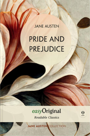 EasyOriginal Readable Classics Edition with Audio-Download Link A series of unabridged books from world literature with improved readability, easy to read font and comfortable font size. Excellent readability ensures comfortable reading and maximum concentration on the book content. High-quality printing and premium white paper. Focus on content and get the most out of your reading experience. Unabridged original text. • Minimal strain on your eyes • You can read longer without tiring your eyes • Easier reading at dusk or when your eyes are tired • You can concentrate as much as possible on the content of the work • You will have more fun reading your favourite books Minimal concentration on the text structure - maximum concentration on the content. Pride and Prejudice is a novel of manners by Jane Austen. The novel follows the character development of Elizabeth Bennet, the dynamic protagonist of the book who learns about the repercussions of hasty judgments and comes to appreciate the difference between superficial goodness and actual goodness. Pride and Prejudice has consistently appeared near the top of lists of "most-loved books" among literary scholars and the reading public. It has become one of the most popular novels in English literature, with over 20 million copies sold, and has inspired many derivatives in modern literature.