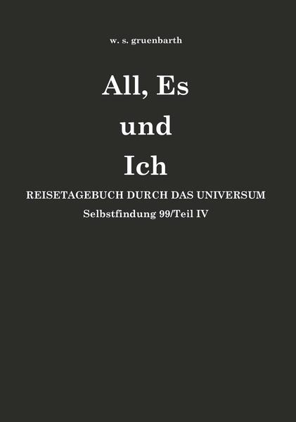 Im letzten Teil der Tetralogie ist und wird die handelnde Person fast zur Gänze der allgemein bekannten Realität entrissen, vergleichbar mit einer anderen Wahrnehmung von Ereignissen, in der Fantasie, in einer Traumwelt, in beiden Welten sie scheinbar, wenngleich unglaublich, sich sicher und orientiert und wahrhaftig bewegend, sofern die physikalischen Eigenschaften des Bewegens hierin noch als zutreffend beschrieben werden können. Den Leser und Leserinnen und Lesern werden fantastische Geschichten durch Raum und Zeit bereitet, Geschenke für das menschliche Menschsein, für einen Augenblick der Ewigkeit, durch Kinderaugen leuchtend. Banal, einfältig und einfach, in einer Hülle verpackt, die Möglichkeiten des Lebens und Seins. Lesen Sie so, als ob Sie schreiben würden, um beim Lesen begreifen zu können, was Sie geschrieben haben.