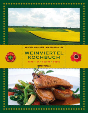 Vom Kochen und Essen im Land zwischen Donau und Thaya, March und Manhartsberg erzählt dieses Buch. Von der einstigen Kargheit des alltäglichen Essens, der mit großem Erfindungsreichtum begegnet wurde, um alles zu verwerten, was Acker und Garten hergaben. Von seltsam wirkenden Kombinationen wie etwa Buchteln mit Fisolen genauso wie von den üppigen Speisen an den Feiertagen, vom Lichtmessbratl bis zum Prügelkrapfen. Weinviertels Spitzenkoch Manfred Buchinger hat zur Geschichte der Weinviertler Ess- und Trinkkultur die interessanten alten Rezepte ausgegraben und für heute adaptiert, kochbar gemacht. Das Ergebnis sind köstliche bodenständige Speisen, kulinarische Raritäten, etwas Besonderes zwischen Gängigem und Geläufigem. Das Weinviertel-Kochbuch mit wunderschönen Landschafts- und Speisenfotos ist wie ein (historischer) Wochenendausflug zwischen zwei Buchdeckeln.