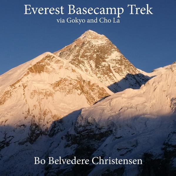 This book on the very popular Everest Trek via Gokyo and the Cho La pas is an image based narrative by mountain climber and guide Bo Belvedere Christensen. It's is based on a trek that he led during an autumn trip and the experiences that met him and his group during this beautiful trek through one of The Worlds most amazing mountain regions. The descriptions are based on the authors extensive experience with the area since arriving here first time in 1988 to climb Ama Dablam, and since spending several years in total in the Everest region.