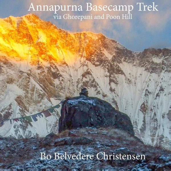 This book on the very popular Annapurna Basecamp trek via the famous viewpoint Poon Hill is an image based narrative by mountain climber and guide Bo Belvedere Christensen. It's based on several treks done in both spring and autumn and documents the experiences that met him and his groups during this beautiful trek through one of the most amazing mountain regions of The World. The descriptions are based on the authors extensive experience with the area since visiting here the first time in 1991 on route to climb Dhaulagiri, and since doing several treks and expeditions in the Annapurna region.