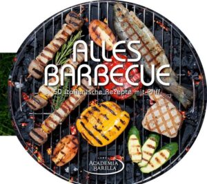 Dieses von der Academia Barilla zusammengestellte Kochbuch wurde als Hommage an das Freiheitsgefühl des Grillens konzipiert. Es präsentiert 50 phantasievolle Arten, Fleisch, Fisch, Käse, Früchte und Gemüse zu grillen. Vom italienisch gegrillten Fisch zu brutzelnden Lammkoteletts, von gegrillten Paprikas mit Tomino-Käse bis hin zu gegrillten Ananas, gespickt mit originellen Rezepten, wie etwa den Jacobsmuschelspießen mit getrockneten Aprikosen.