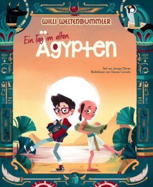 Ein kurzes Blinzeln genügt und schon bist du mit dem neugierigen Zeitreisenden Willi Weltenbummler in der Epoche des alten Ägypten. Was war los am Hof des Pharaos? Was wolltest du immer über Mumien wissen? Wie sieht es in einer Pyramide aus? Erlebe einen spannenden Tag mit Willi und so ganz nebenbei erfährst du wertvolle Informationen über das Leben in einer der ersten Hochkulturen.