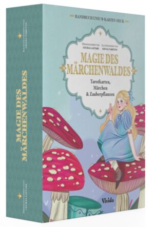 Kraut, Blume, Baum – Pflanzen sind oft mächtige Symbole und spielen eine Schlüsselrolle in vielen Märchen. Dieses feinsinnig gestaltete Tarot-Deck bringt diese Elemente zusammen mit den Protagonisten ihrer Geschichten in einen Kontext mit dem Rider-Waite-Smith-Standard. So finden Sie in der Großen Arkana Protagonisten der klassischen Märchen: der Hierophant wird dargestellt als Alice auf dem klassischen Fliegenpilz in ihrem Wunderland