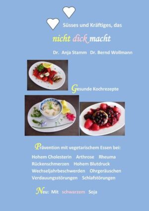 Unser Kochbuch soll helfen, leichte und leckere Speisen, Snacks, Drinks etc. zuzubereiten, um abzunehmen oder einfach gesünder zu essen, ohne auf Genuss zu verzichten. So kann man Arthrose, Rheuma, hohem Cholesterin, hiohem Blutdruck und Wechseljahresbeschwerden vorbeugen.