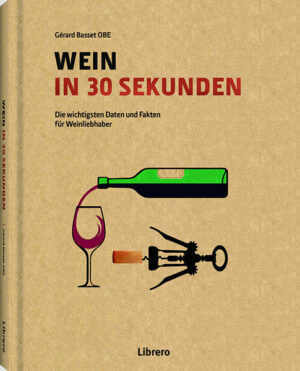 Die Welt des Weins scheint geheimnisvoll und kann anfangs einschüchternd wirken. Was ist der Unterschied zwischen Bouquet und Nase? Ist Rioja ein Wein oder eine Region? Was ist eine Appellation? Und würden Sie eine dieser Fragen in Gesellschaft stellen, auf die Gefahr hin, bei Weinkennern als ungebildet zu gelten? Wein In 30 Sekunden entzaubert dieses Fachgebiet und dekantiert das von Ihnen benötigte Wissen in schmackhaften Schlückchen. Von Weinexperten zusammengestellt, führt es Sie in einer sinnvollen Kapitelfolge vom Terroir bis zu den technischen Details der Weinherstellung, stellt es Ihnen die wichtigsten Rebsorten und Weinregionen vor, bietet es einen Überblick über das Weingeschäft und dessen Arbeitsweise und schließt mit einem Abschnitt über den sachkundigen Weingenuss. Mit nur 300 Worten pro Kapitel lässt Ihnen das vorliegende Buch genügend Zeit, Ihr erworbenes Wissen in der Praxis anzuwenden.