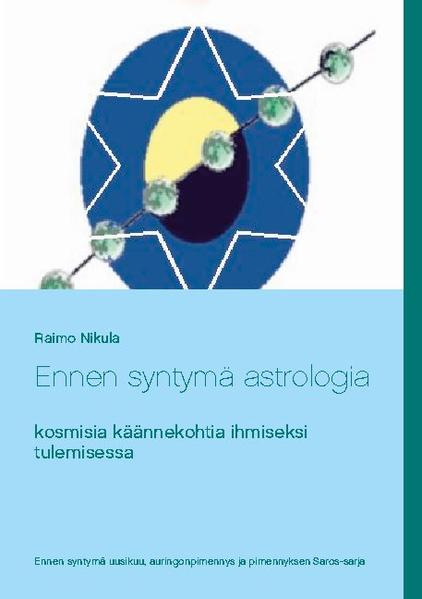 Ennen syntymä astrologiassa palataan syntymästä taaksepäin katsomaan mitä käännekohtia tapahtuu ennen kuin lapsi on valmis maailmaan. Kirjassa puhutaan uudesta kuusta ennen syntymää, auringonpimennyksestä ennen syntymää ja erityisesti pimennyksen Saros-jakson merkityksestä. Kaikki ne luovat pohjaa tulevalle syntymälle ja valaisevat maailmaan tulemisen ehtoja. Lisäksi kirjassa on yleinen johdatus auringonpimennyksiin astrologian kannalta. Uusia tuulia tarvitaan astrologiassa ja ennen syntymä astrologia eli prenataalinen astrologia tarjoaa sellaisia mietittäväksi ja sovellettavaksi normaaliin kartan tulkintaan.