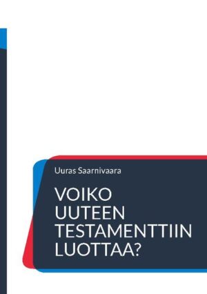 Onko Uusi testamentti vain kokoelma taruja ja legendoja vai onko se historiallisesti paikkansapitävä ja hengellisesti luotettava kirja? Ovatko Jeesuksen elämästä ja teoista kertovat tekstit keksittyjä satuja vai todellista historiaa? Historiallinen ja arkeologinen tutkimus on osoittanut kerta toisensa jälkeen Raamattuun kohdistetun kritiikin ja epäilykset vääriksi. Modernissa tutkimuksessa Raamattu on osoittautunut paikkansa pitäväksi myös luonnontieteiden valossa. Uuras Saarnivaara vie tässä kirjassa lukijan läpi teologian, historian ja arkeologian Raamatulle esittämät haasteet tiedemiehen tarkkuudella ja osoittaa, miten Raamattuun todella voi luottaa.