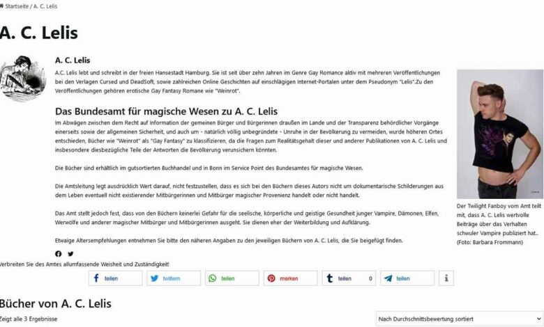 Autorenporträts sind von Bedeutung für die Auffindbarkeit der Bücher eines Autors und dementsprechend kommt dem Inhalt auch eine große Bedeutung zu. Suchmaschinen wie google greifen auf diese Daten zu.