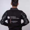 Letterman Jacket in Jet Black mit Bundeslurch auf Brust und Rücken