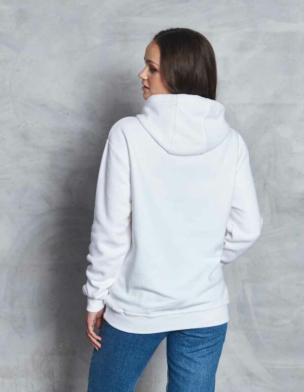 JH101 Graduate Heavy Weight Hoodie in Arctic White mit Modelgirl