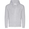 JH250 Organic Zoodie in Heather Grey ohne Logo