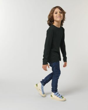Für die Iconic Kinder T-Shirt mit langen Ärmeln "Mini Hopper" mit dem Bundeslurch wurde 100% gekämmte ringgesponnene Bio-Baumwolle verwendet, denn das BAfmW steht für einen fairen und nachhaltigen Umgang mit Ressourcen