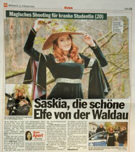 Der Express vom 25.02.2015 über das Fotoshooting mit Saskia Spott an der Waldau