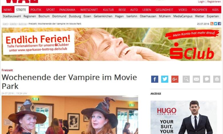 WAZ Wochenende der Vampire im Movie Park Bottrop